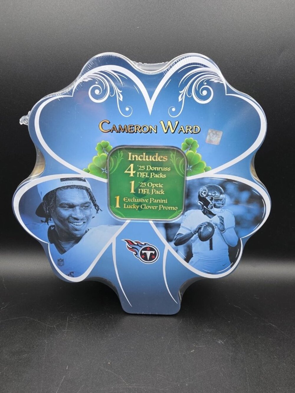 NEW/2025 Panini NFL Cam Ward Titans ☘️ Lucky Clover Sealed Tin